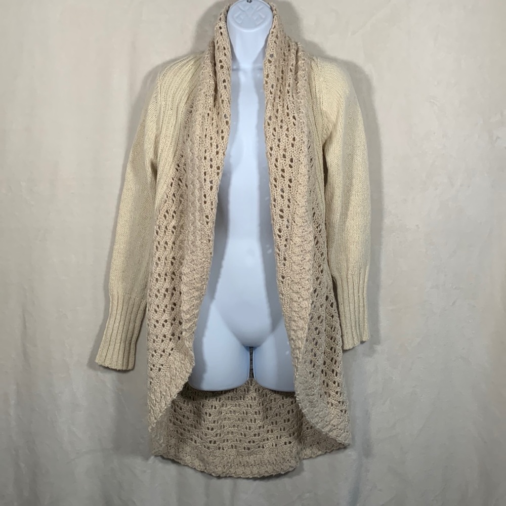 Anthropologie Angel of the North knit hi low cardigan. Size Small